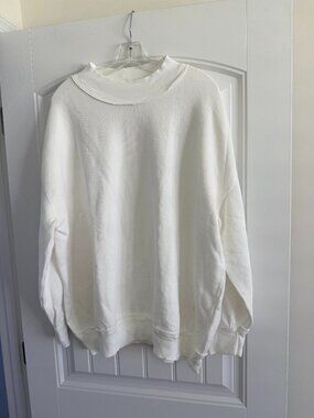 NWOT Free People Palm Springs Pullover - 100% Cotton - Ivory - Size Large